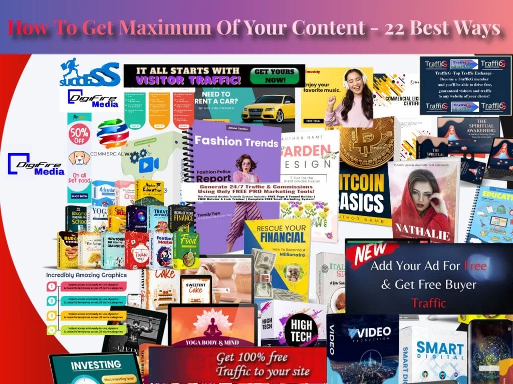 How To Get Maximum Of Your Content - 22 Best Ways